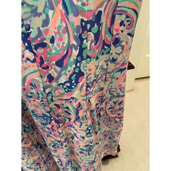 Lilly Pulitzer Celia Terry Dress Multi La Playa Fit and Flare Purple Pink SMALL - Picture 4 of 6